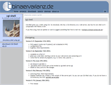Tablet Screenshot of cgi-shell.binaervarianz.de